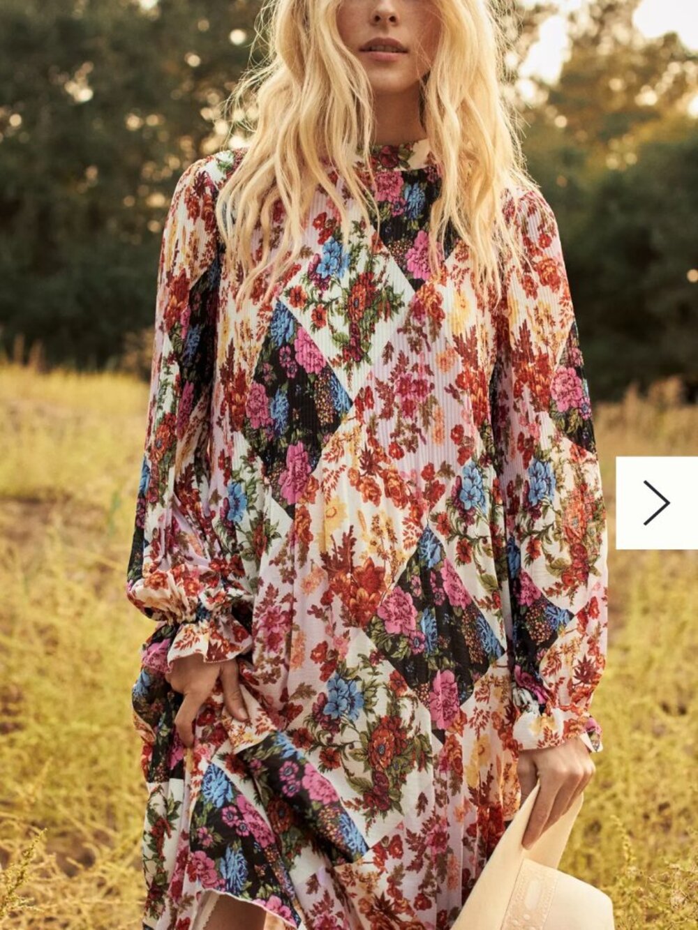 Laced Amethyst Multi Color Floral Midi Dress by Anthropologie Size Large